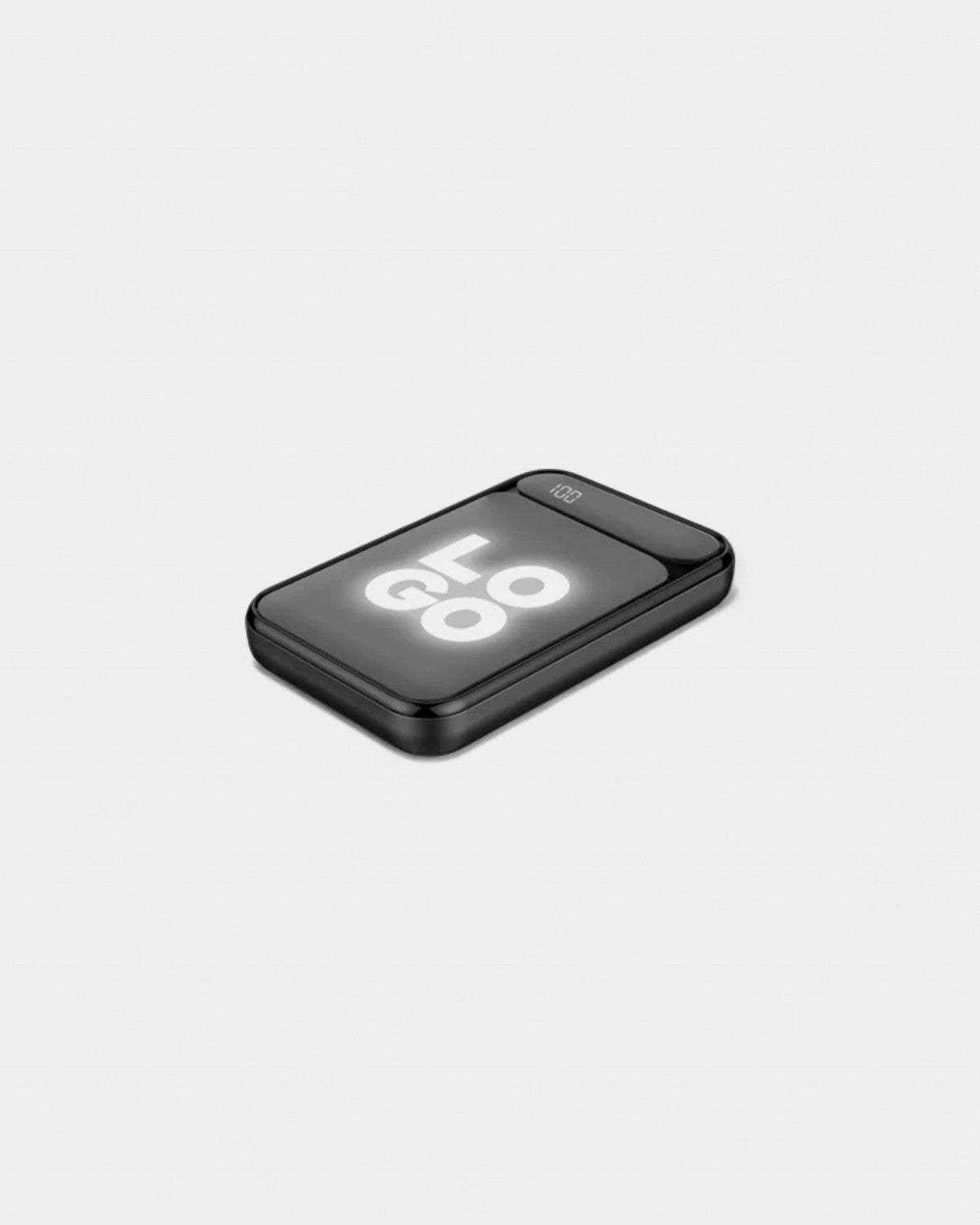 External battery with customizable illuminated logo - 1