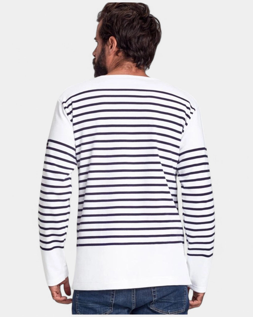 Long Sleeve Striped Boat Neck Shirt to Personalize - 1