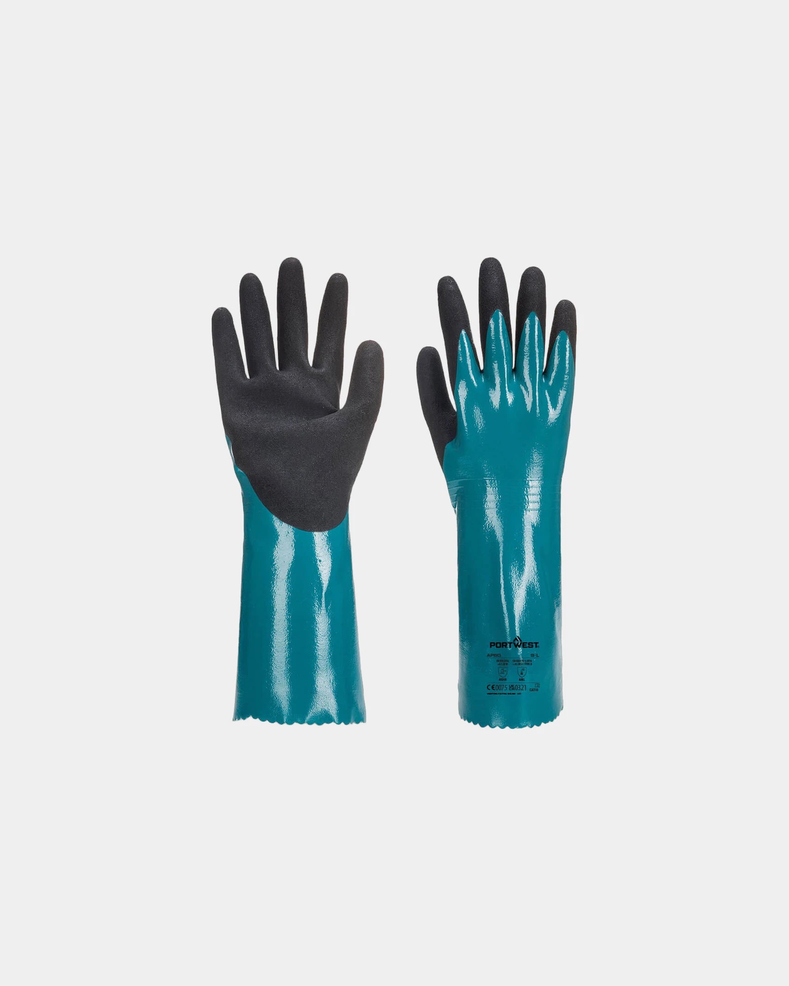 Promotional nitrile grip gloves Sandy Grip Lite - Blue-Black