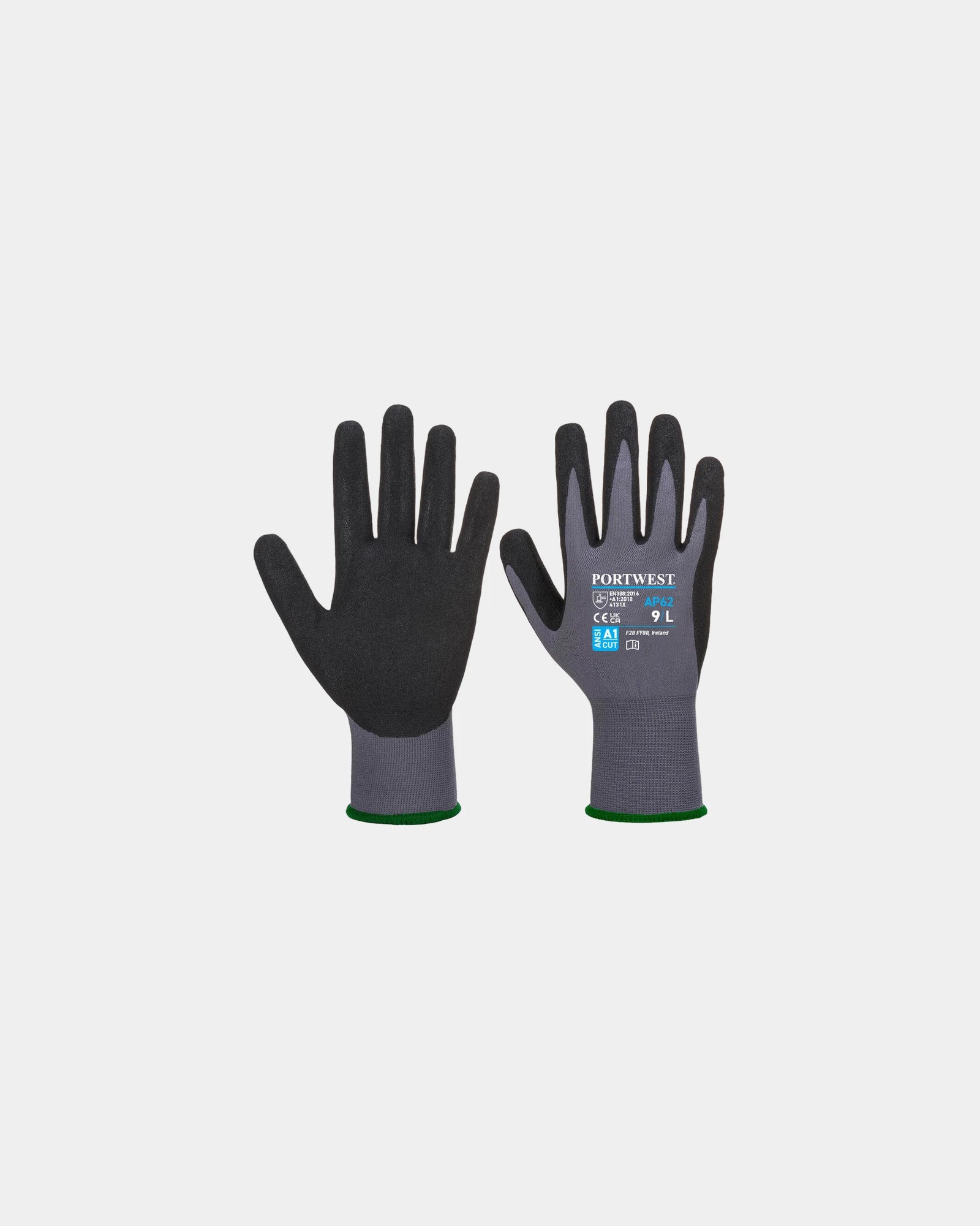 Promotional waterproof nitrile gloves Dermiflex Aqua - Grey