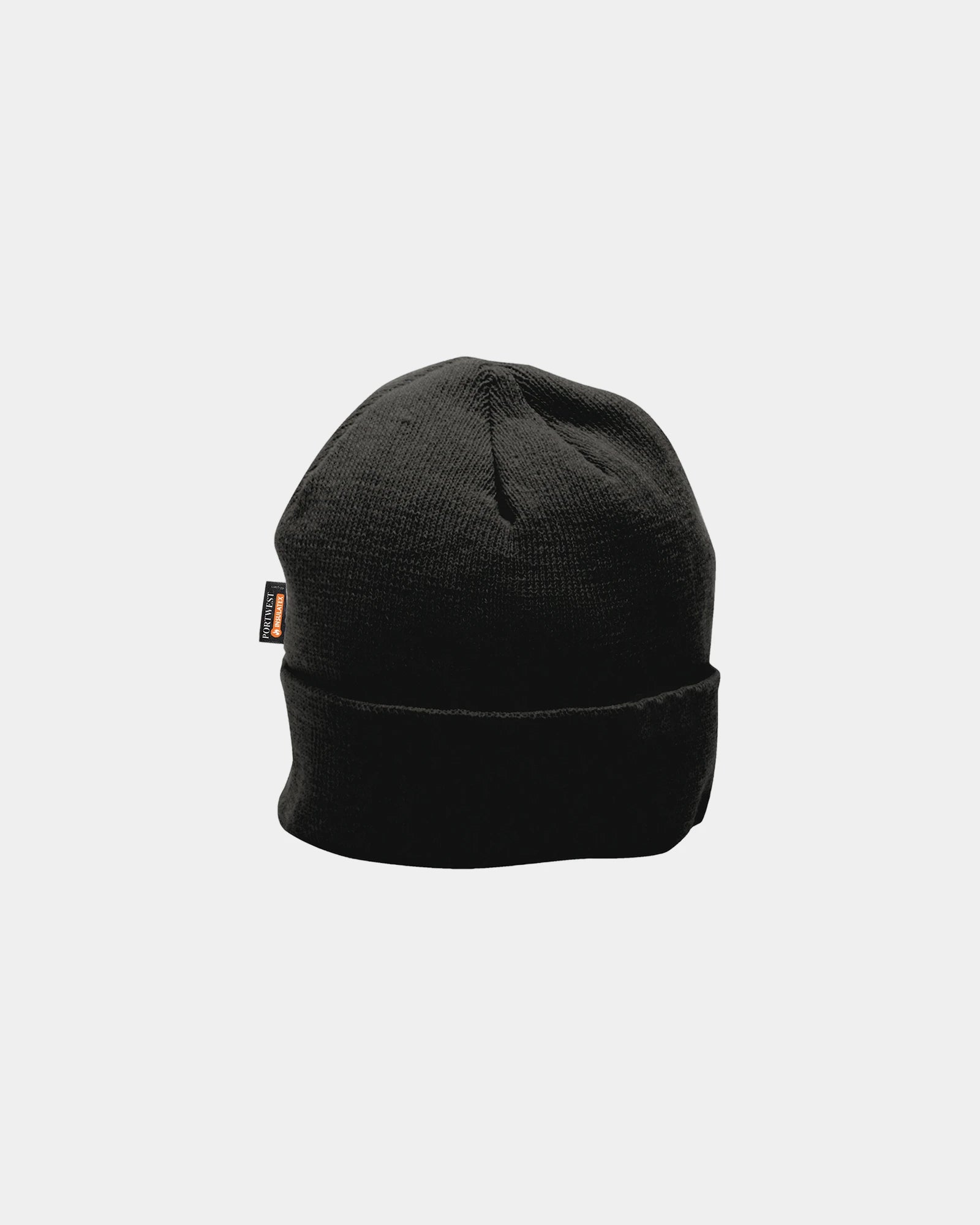 Promotional insulated microfibre beanie - Black-Sky Blue