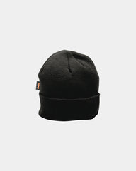 Promotional insulated microfibre beanie - Black-Sky Blue
