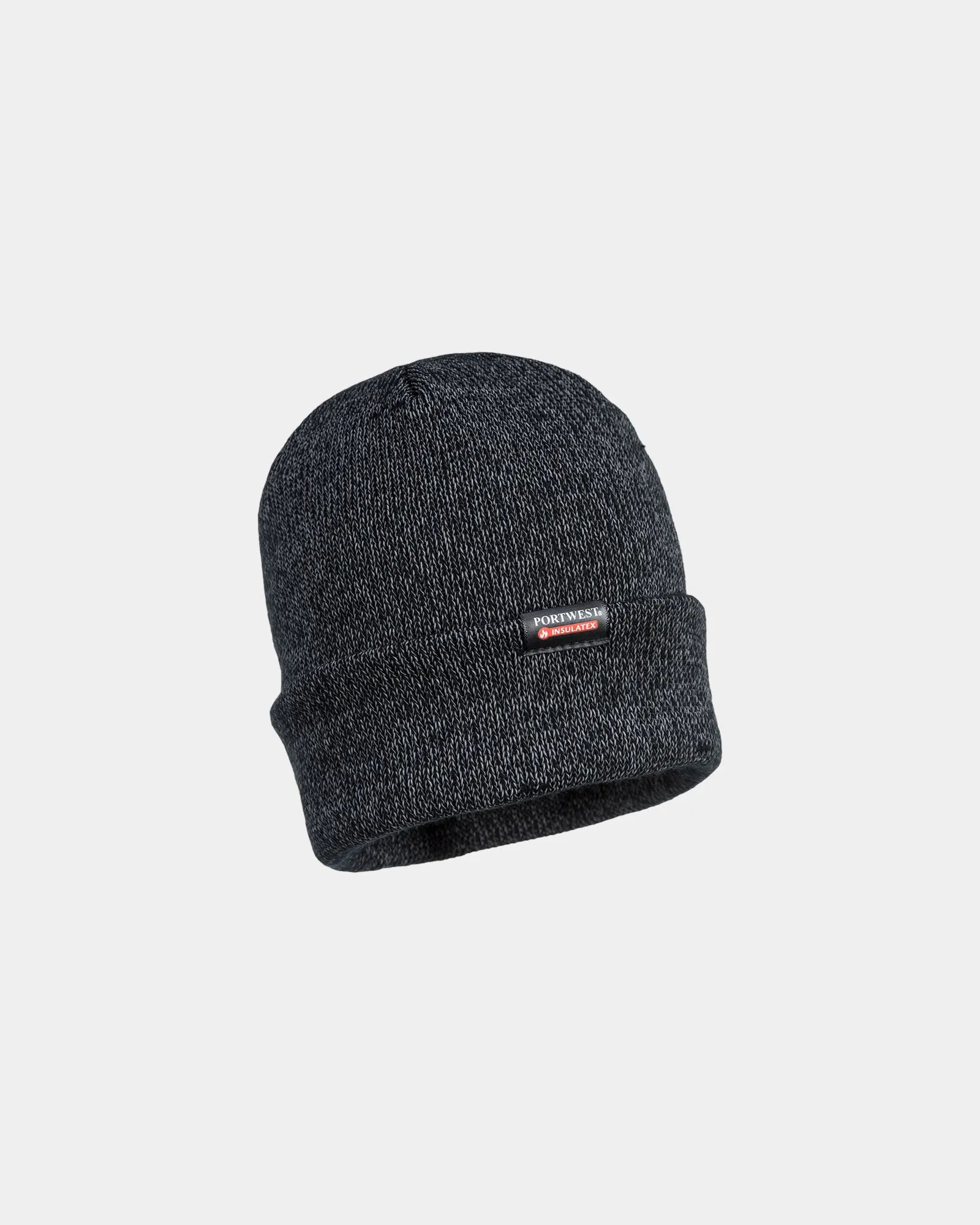 Promotional reflective knit beanie with Insulatex lining - Black-Sky Blue