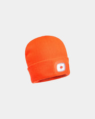 Promotional LED beanie for visibility in low light - Orange