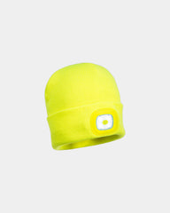 Promotional LED beanie for visibility in low light - Yellow