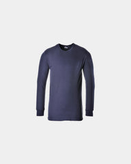 Custom thermal long sleeve T-shirt - Navy