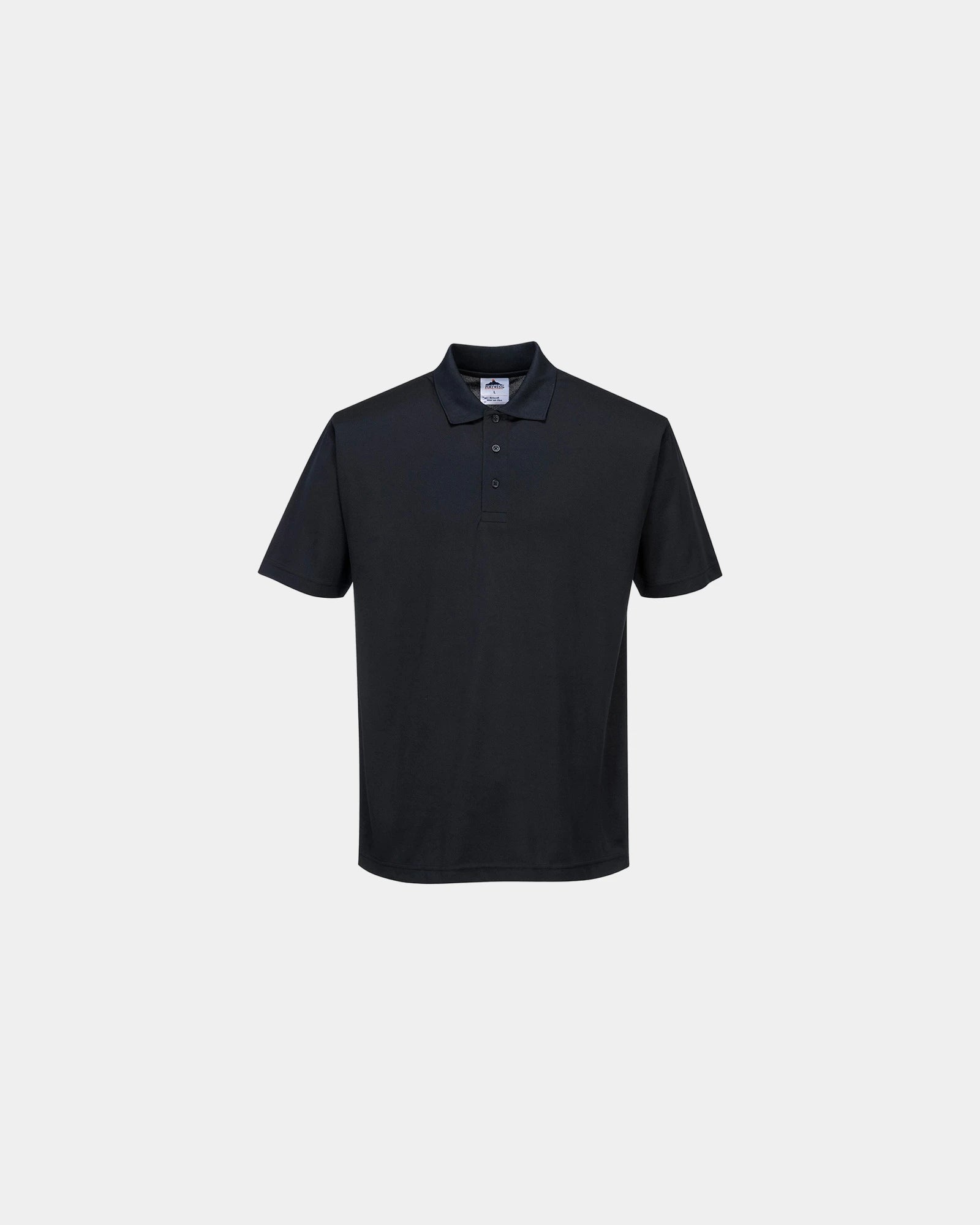 Promotional lightweight polyester polo - Black-Sky Blue
