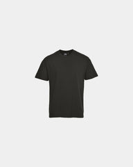 Custom premium cotton T-shirt for workwear - Black-Sky Blue
