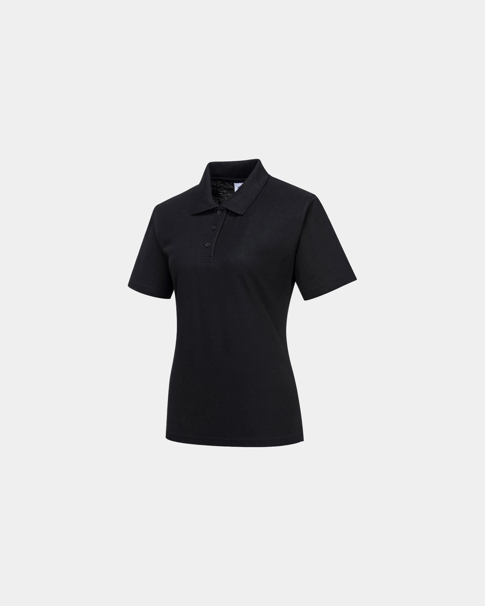 Custom women's polo Naples - Black-Sky Blue