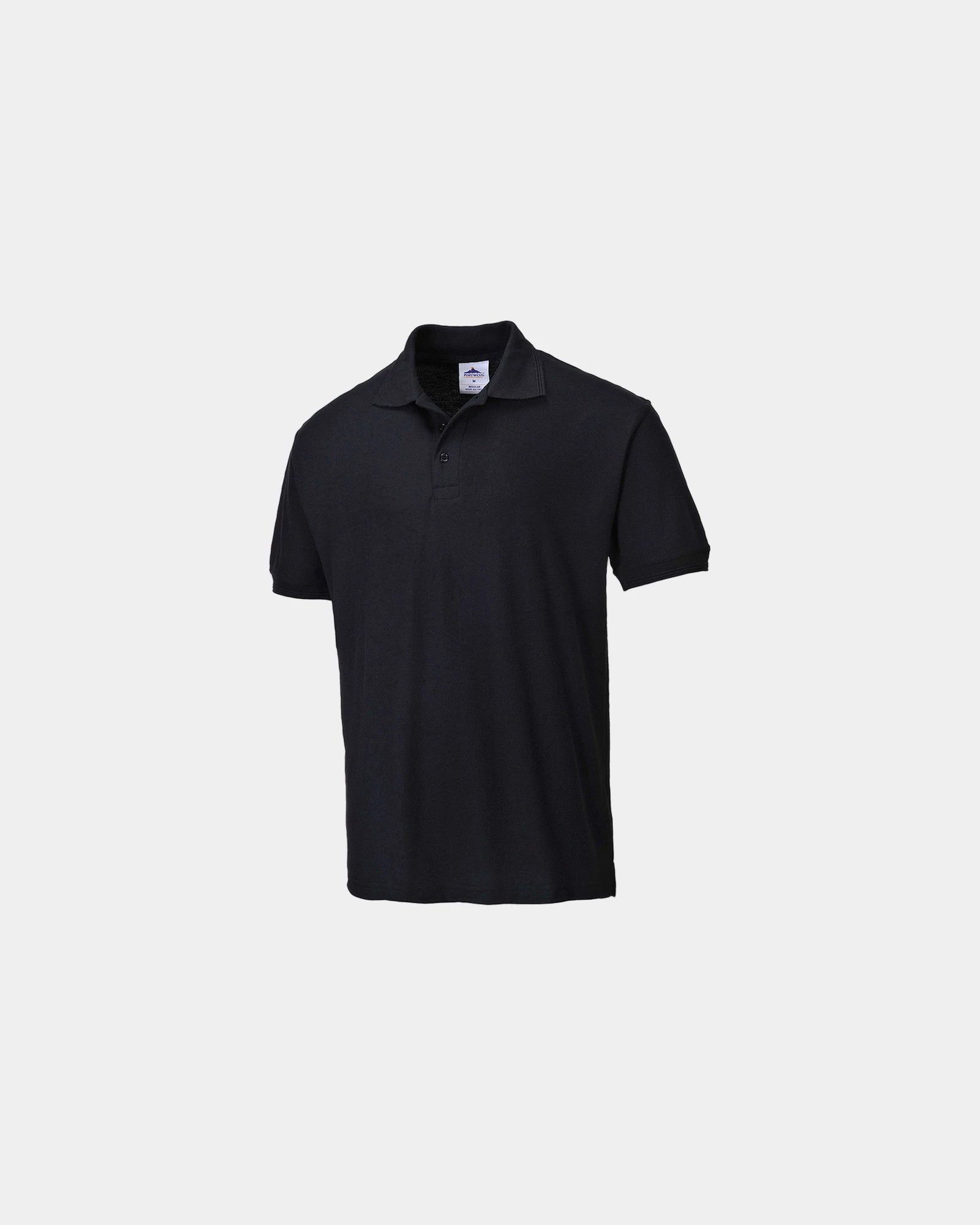 Custom comfortable polo Portwest Naples - Black-Sky Blue