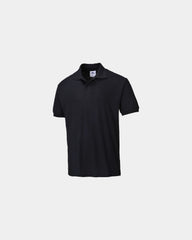 Custom comfortable polo Portwest Naples - Black-Sky Blue
