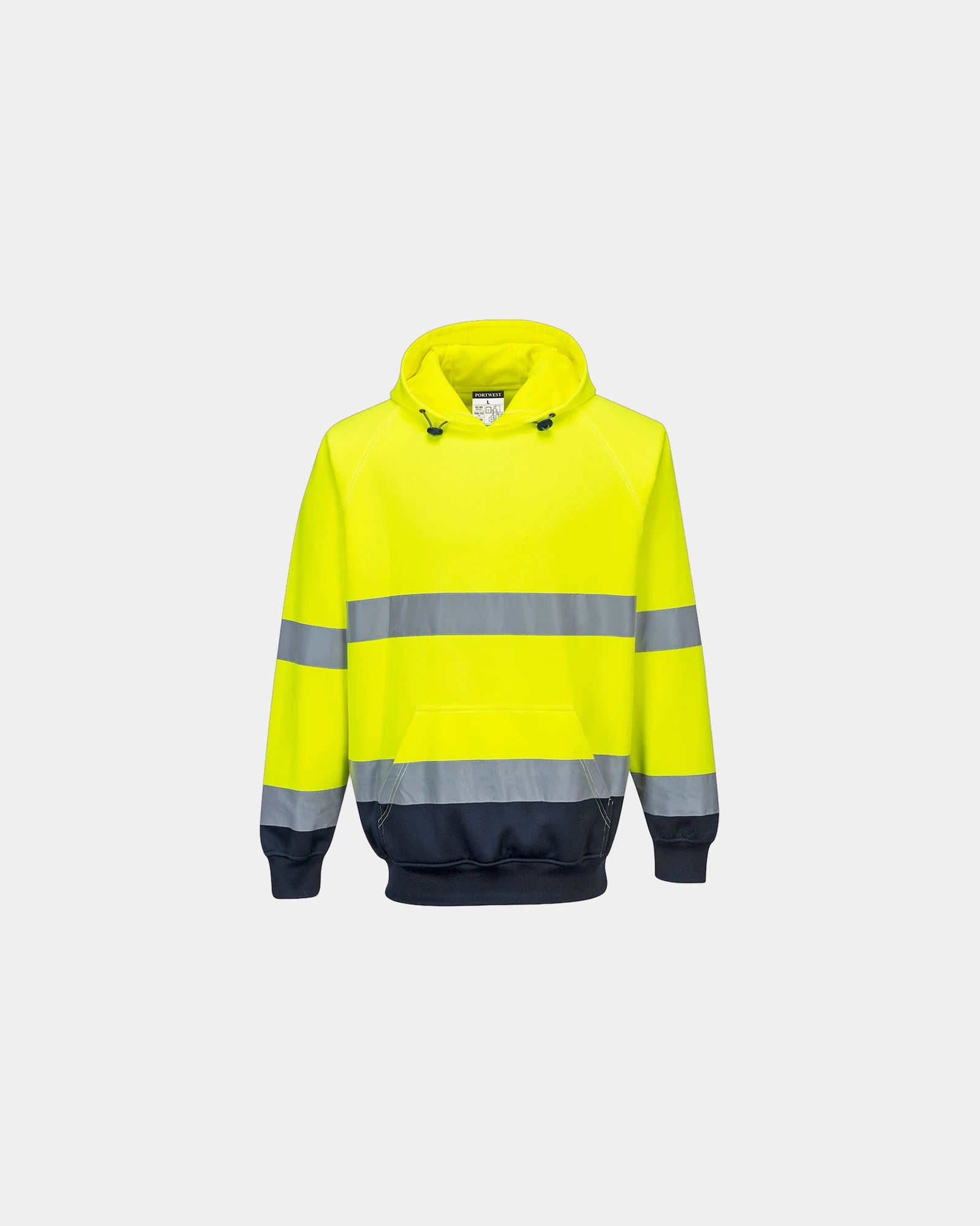 Custom bicolored hoodie sweatshirt - Yellow-Navy