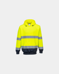 Custom bicolored hoodie sweatshirt - Yellow-Navy