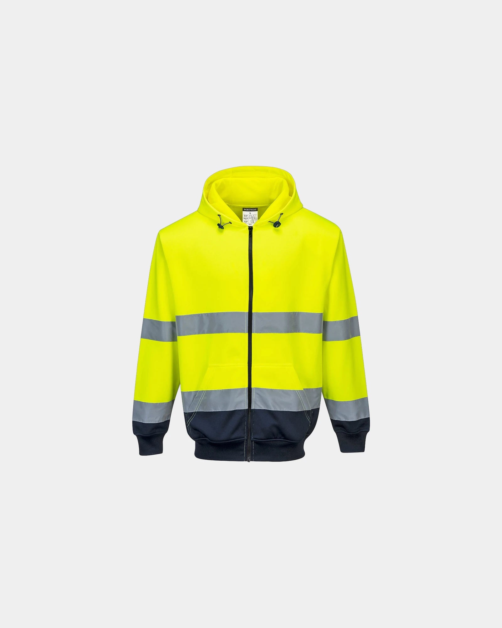 Custom bicolored hoodie sweatshirt - Yellow-Navy