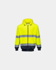 Custom bicolored hoodie sweatshirt - Yellow-Navy