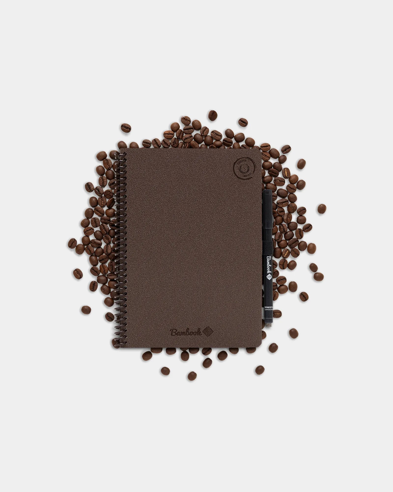 Cahier en marc de café recyclé Bambook A5 à personnaliser - Marc De Café Recyclé
