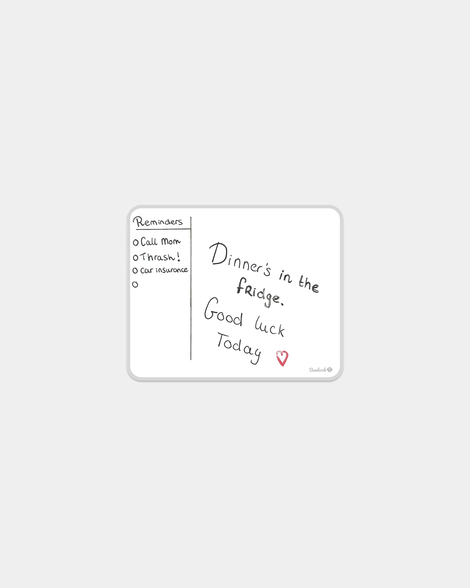 Custom reusable vinyl sticky whiteboard Bambook - White