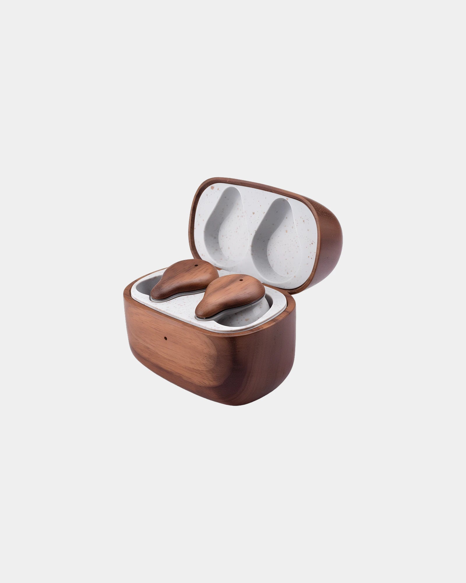 Custom promotional recycled Bluetooth earbuds Blaupunkt - Wood