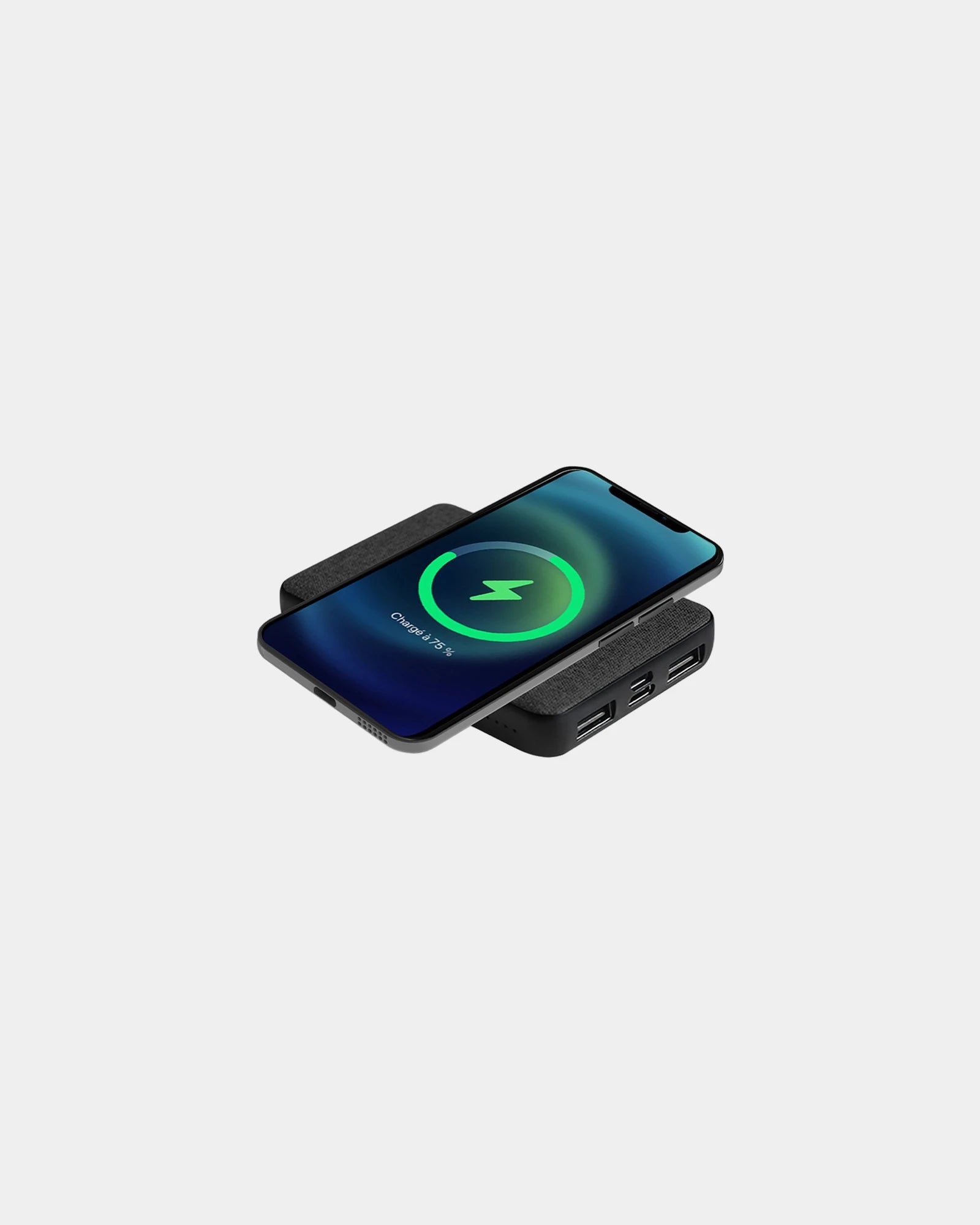 Custom RPET and hemp 8000mAh power bank Blaupunkt - Black