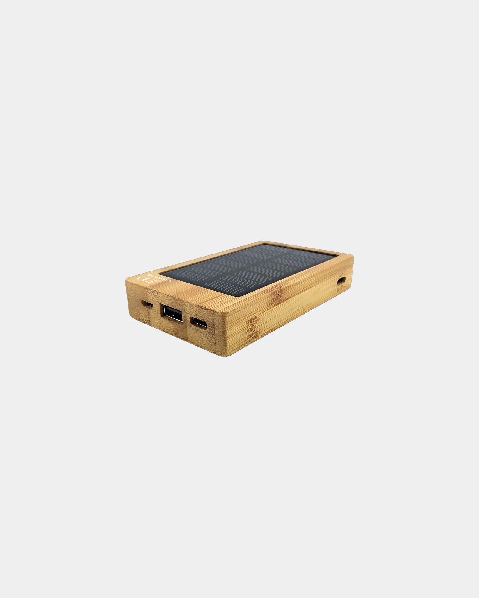 Custom bamboo FSC 5000mAh solar power bank Bluetech - 1