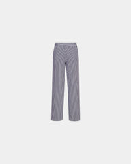 Promotional lightweight cotton kitchen pants - Echiquier Bleu-White