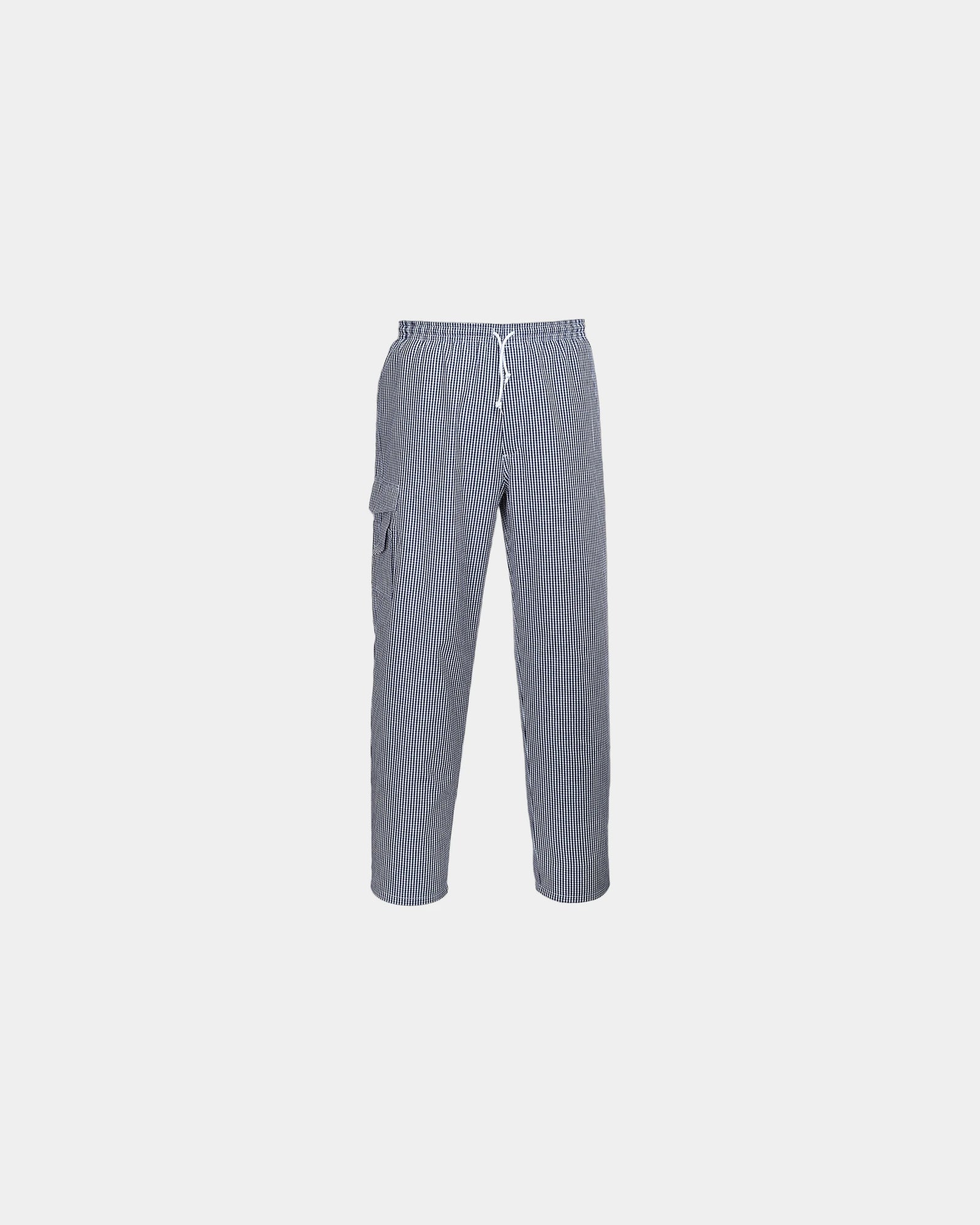 Promotional Chester kitchen pants - Echiquier Bleu-White