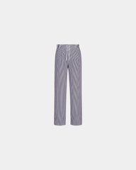 Promotional high-quality cotton kitchen pants - Echiquier Bleu-White