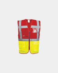 Promotional high-visibility vest Paris Executive - Yellow-Red
