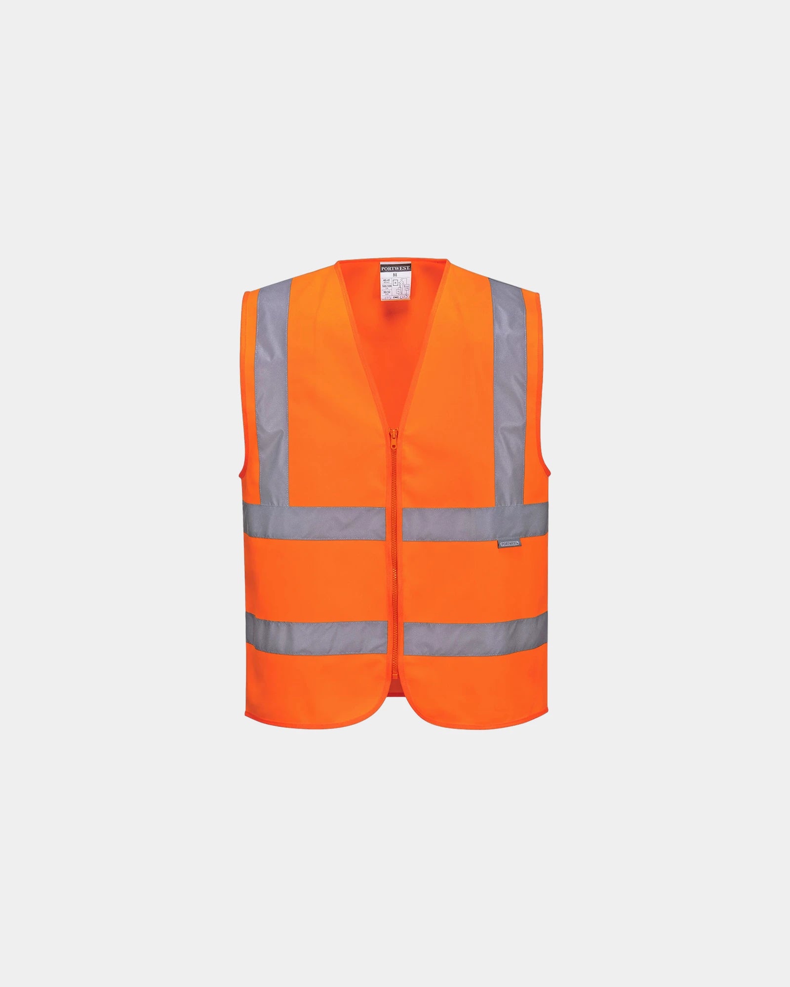 Promotional reflective zip vest - Orange