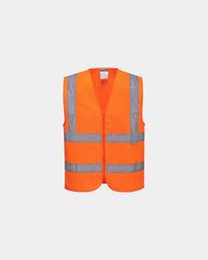 Promotional reflective zip vest - Orange