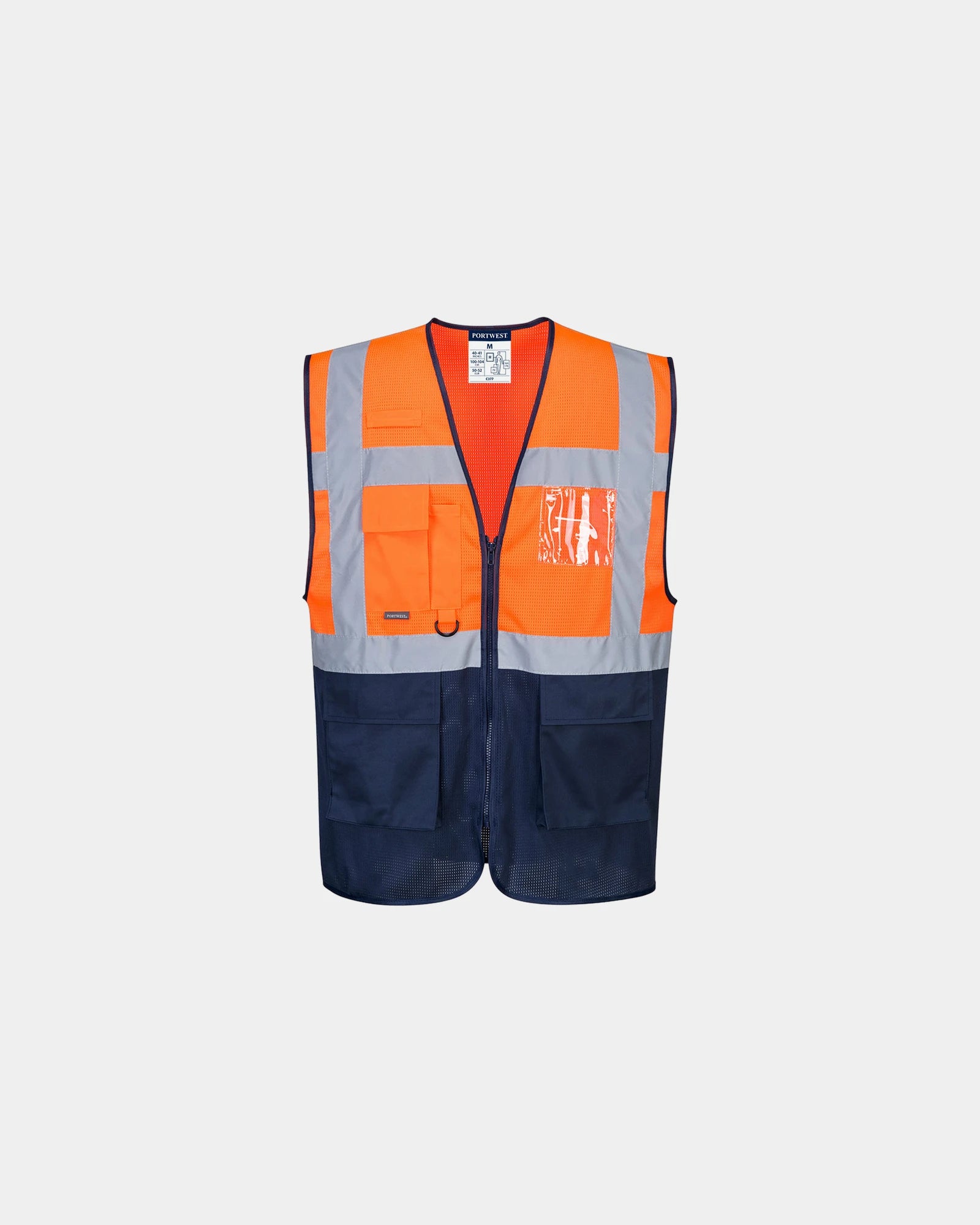 Custom breathable hi-vis vest for safety and comfort - Orange