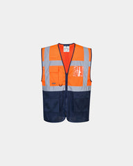 Custom breathable hi-vis vest for safety and comfort - Orange