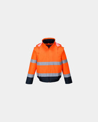 Promotional 2-in-1 HV jacket with detachable sleeves - Orange