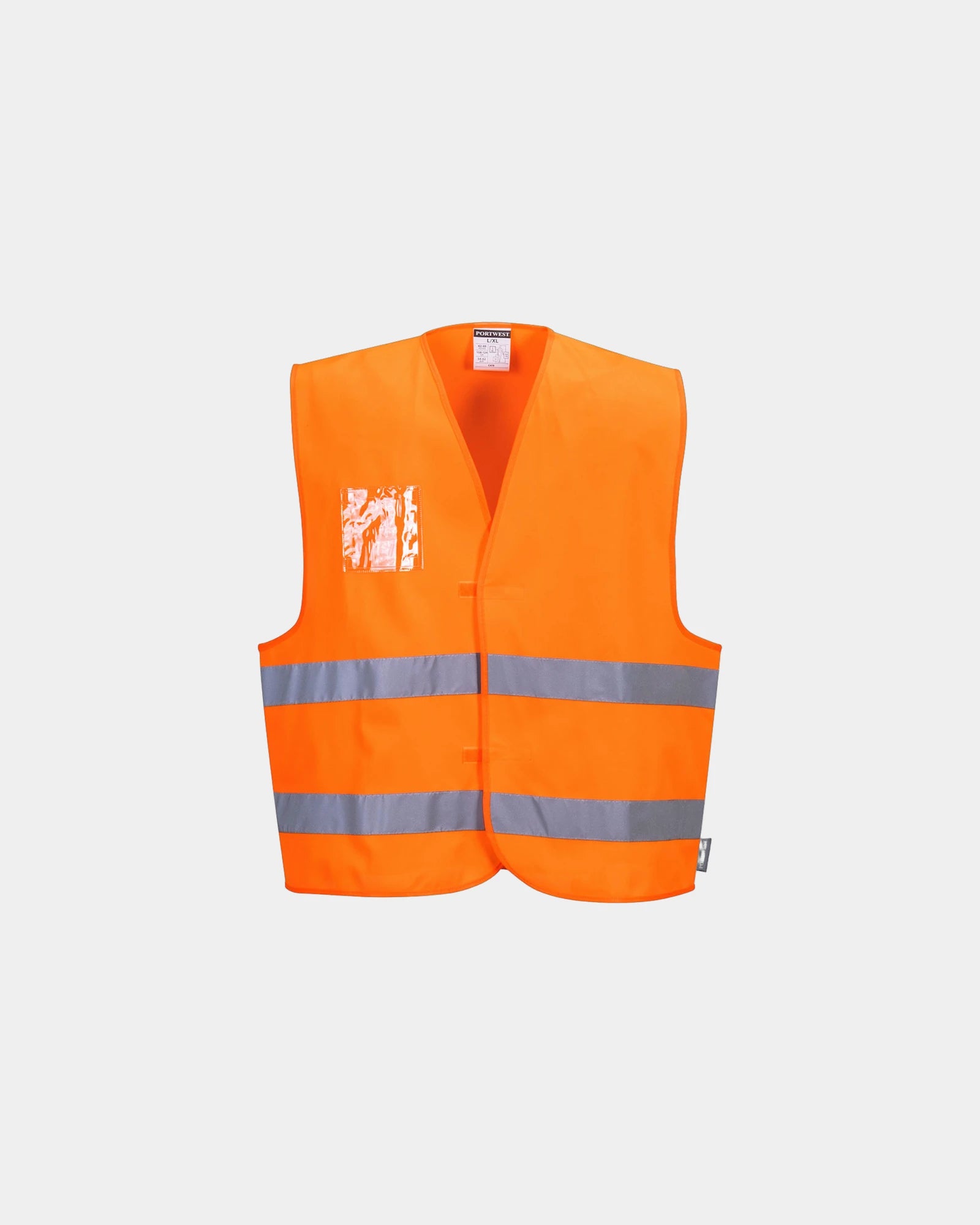 Promotional Hi-Vis vest with badge holder - Orange