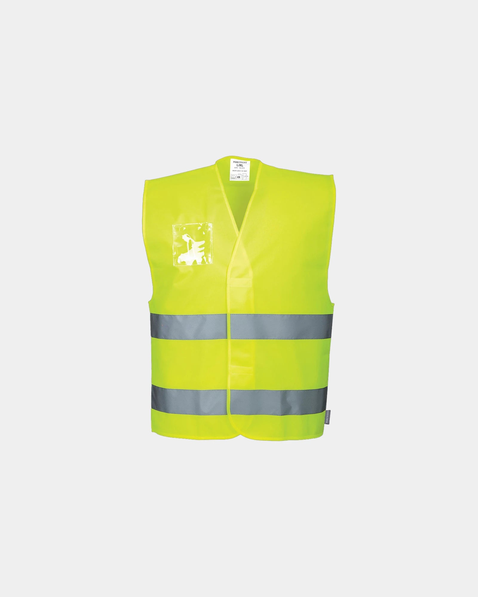 Promotional Hi-Vis vest with badge holder - Yellow