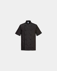 Custom kitchen jacket for hot environments - Black-Sky Blue