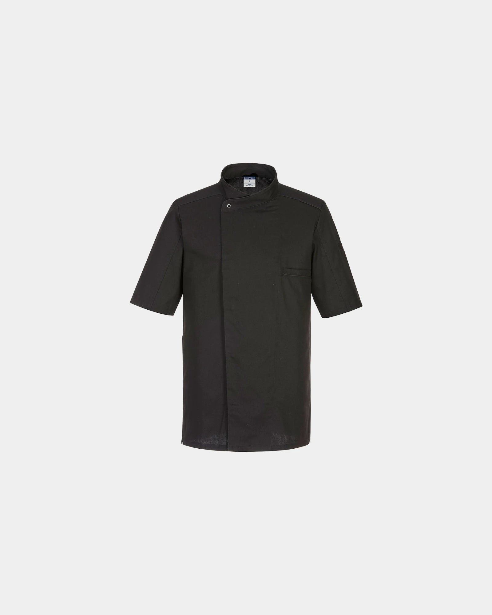 Promotional lightweight chef jacket Surrey M/C - Black-Sky Blue