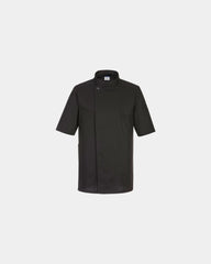 Promotional lightweight chef jacket Surrey M/C - Black-Sky Blue