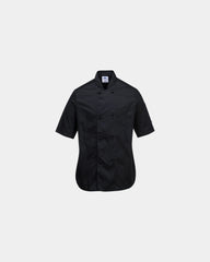 Personalized women's chef jacket with mesh ventilation - Black-Sky Blue