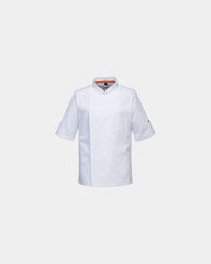Personalized mesh chef jacket for hot kitchen conditions - White