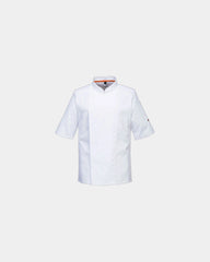 Custom breathable short sleeve jacket - White