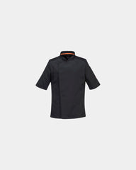 Custom breathable short sleeve jacket - Black-Sky Blue