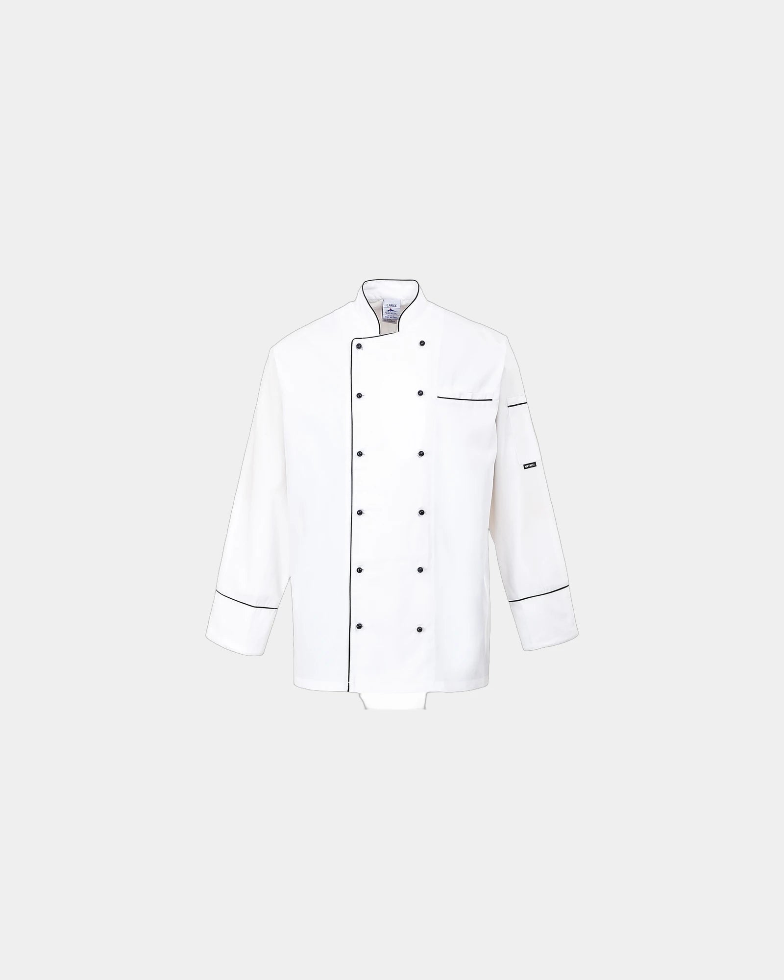 Custom cotton Cambridge chef jacket - White