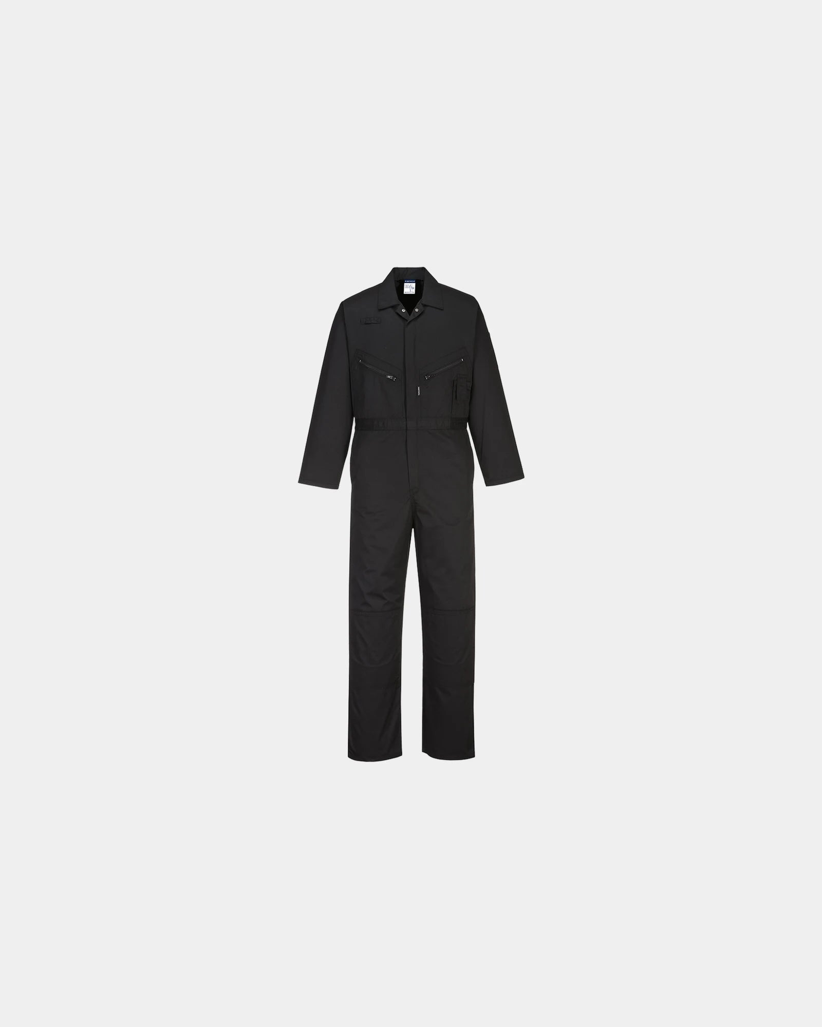 Custom knee pad coverall for Portwest - Black-Sky Blue