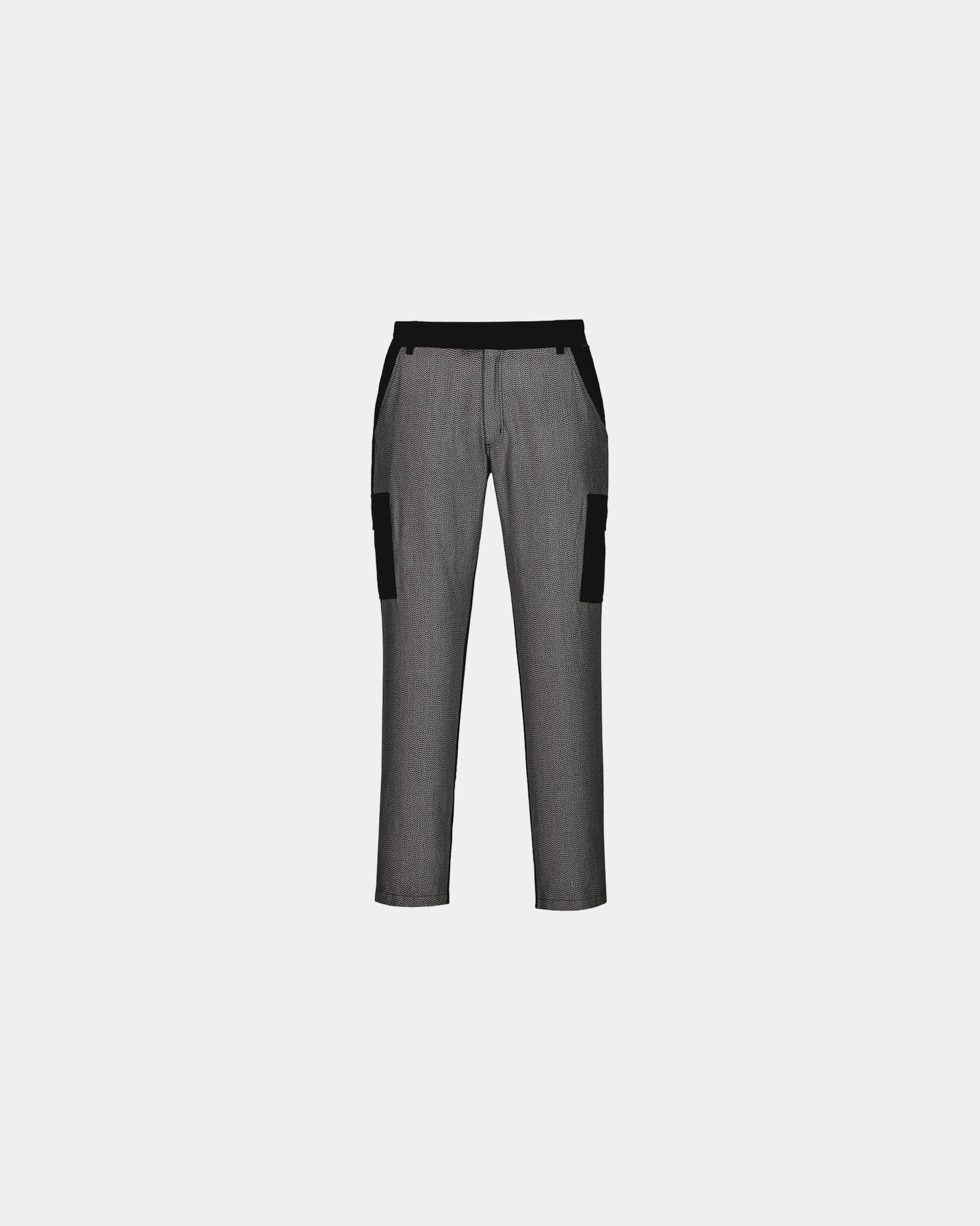 Promotional cut-resistant slim fit cargo pants - Black-Sky Blue