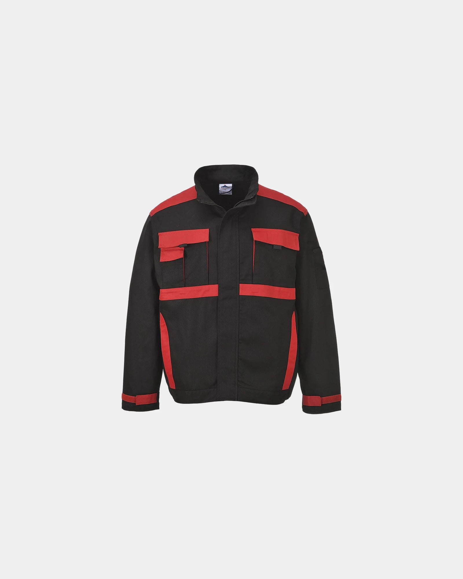 Custom contemporary work jacket Krakow - Black-Sky Blue