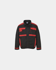Custom contemporary work jacket Krakow - Black-Sky Blue