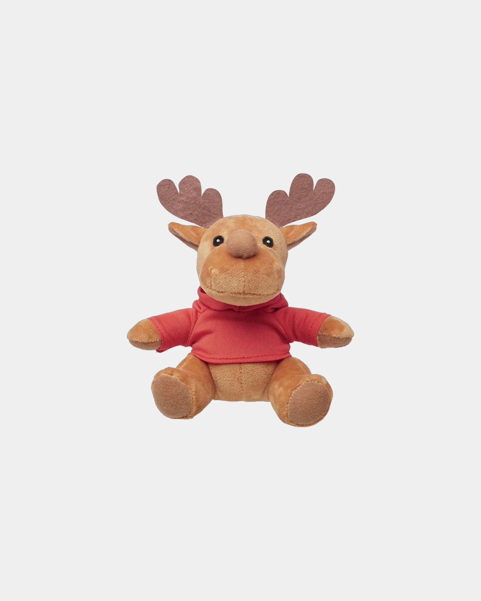 Custom plush reindeer with removable hoodie gift - Red