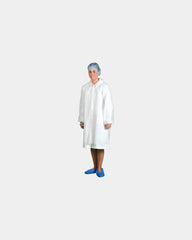 Promotional polypropylene visitor blouse - White