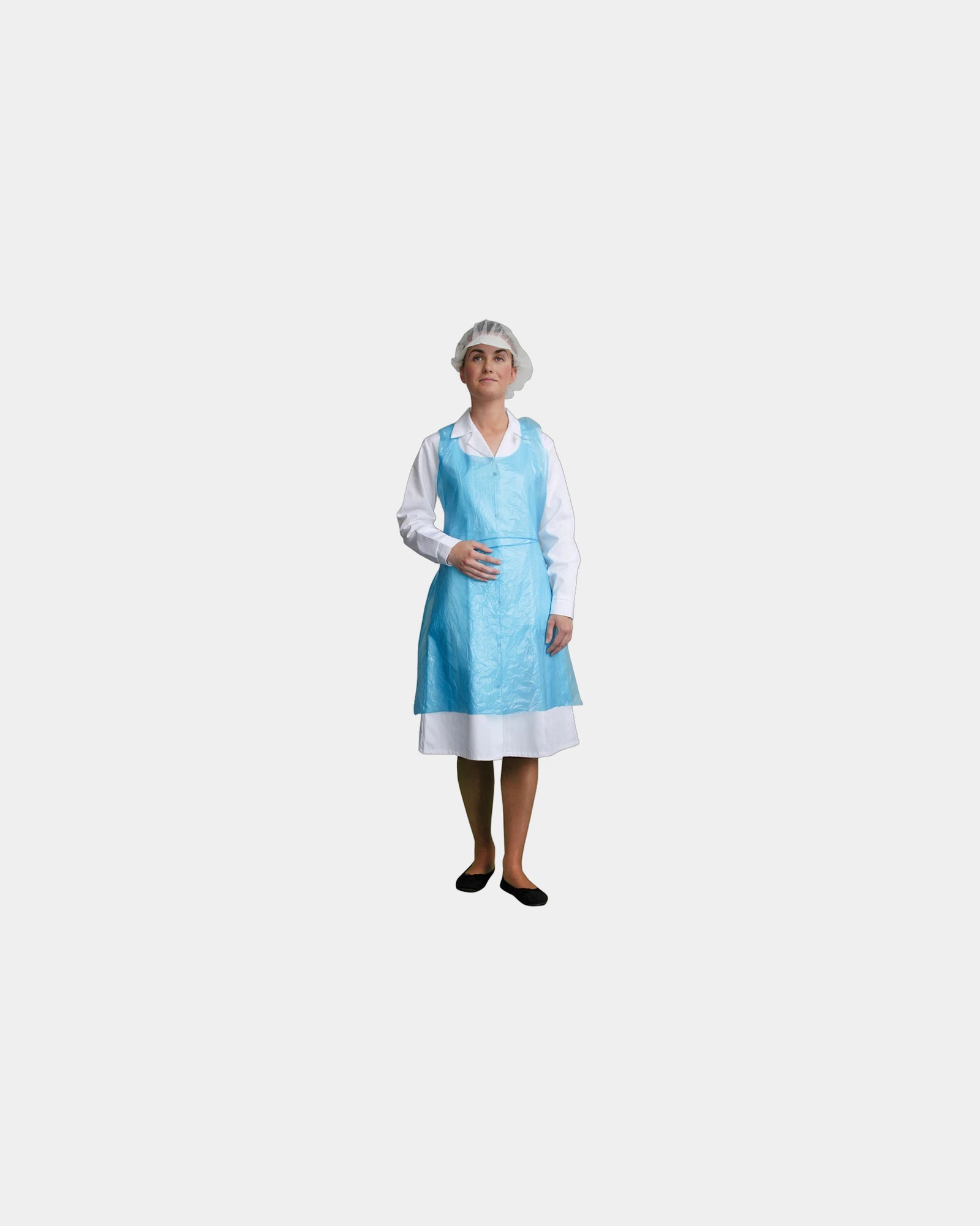 Promotional disposable PE apron - Blue